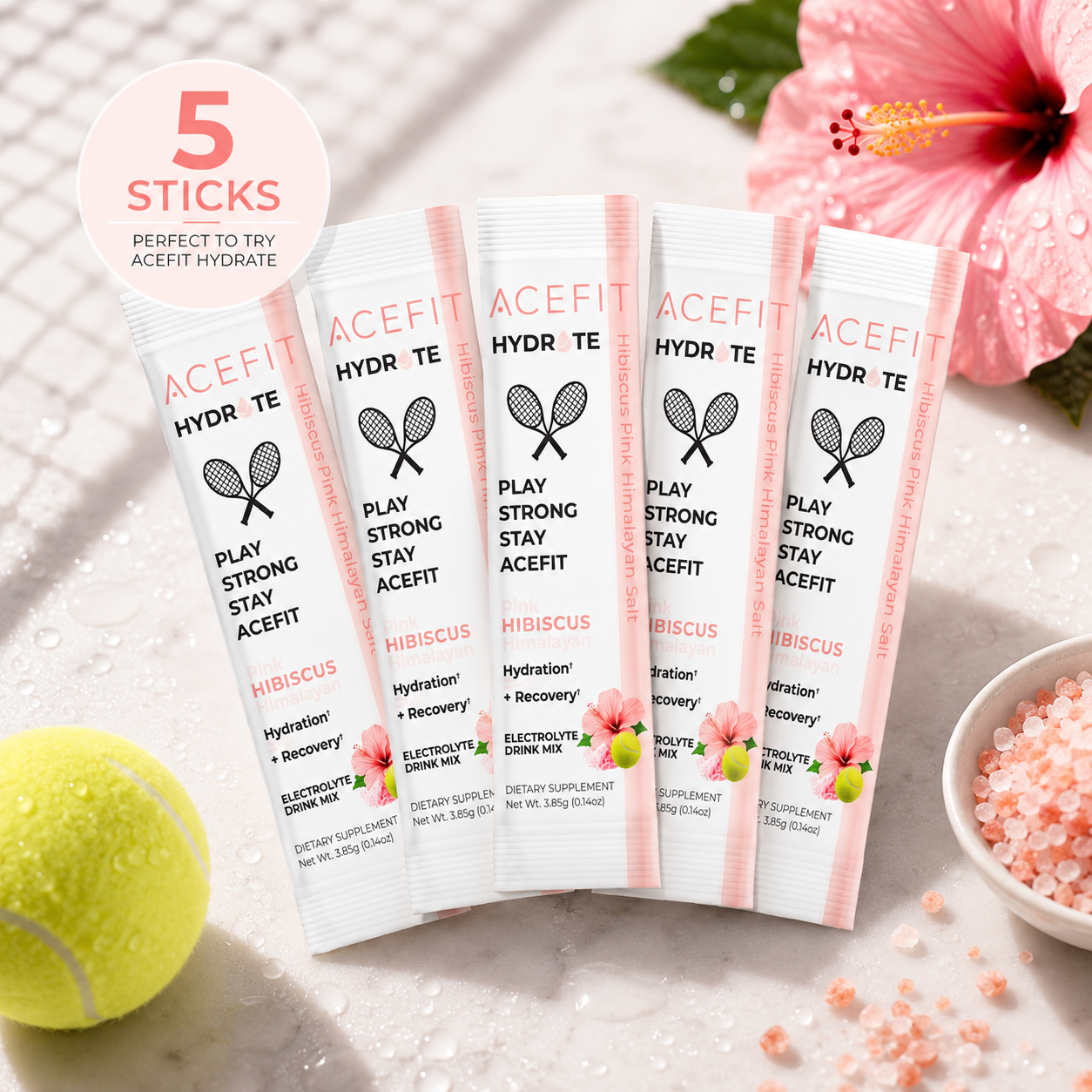 AceFit Hydrate™ | Zero Sugar Hydration + Recovery Electrolytes for Tennis